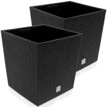 Blumentopf Rato Low 2er-Set Anthrazit 39x39x40,5cm Blumentopf Rato Low 2er-Set Anthrazit 39x39x40,5cm