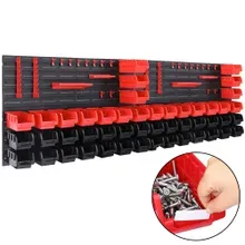 Werkzeugwand Schwarz/Rot 2er-Set Stapelboxen/Werkzeughalter Werkzeugwand Schwarz/Rot 2er-Set Stapelboxen/Werkzeughalter