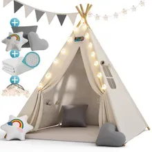 Tipi Spielzelt Weiß 160x130x130cm Tipi Spielzelt Weiß 160x130x130cm