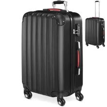 Hartschalenkoffer L Rollen 360º Reisekoffer 62L Schwarz ABS Hartschalenkoffer L Rollen 360º Reisekoffer 62L Schwarz ABS