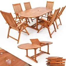 Casaria® Garten-Sitzgruppe Vanamo 7-tlg Eukalyptusholz FSC®-zertifiziert Casaria® Garten-Sitzgruppe Vanamo 7-tlg Eukalyptusholz FSC®-zertifiziert