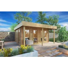 Gartenhaus mit Vordach “Ian E” 5x4m | Gartenhaus mit Vordach | Modernes Holz-Vordach | Überdachung im Garten Gartenhaus mit Vordach “Ian E” 5x4m | Gartenhaus mit Vordach | Modernes Holz-Vordach | Überdachung im Garten