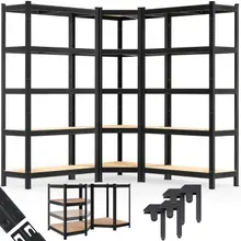 Schwerlast- und Eckregal 3er-Set Schwarz je 875kg Schwerlast- und Eckregal 3er-Set Schwarz je 875kg