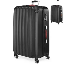 monzana® Hartschalenkoffer XL Rollen 360º Reisekoffer 90L Schwarz ABS monzana® Hartschalenkoffer XL Rollen 360º Reisekoffer 90L Schwarz ABS