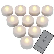 LED Teelichter 10er-Set Warmweiß Fernbedienung LED Teelichter 10er-Set Warmweiß Fernbedienung