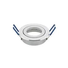 Einbaurahmen für LED Spots – 83 mm, schwenkbar, rund, Lochmaß 68 mm, GU10/MR16-kompatibel Einbaurahmen für LED Spots – 83 mm, schwenkbar, rund, Lochmaß 68 mm, GU10/MR16-kompatibel
