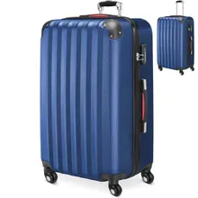 Hartschalenkoffer XL Rollen 360º Reisekoffer 90L Blau ABS Hartschalenkoffer XL Rollen 360º Reisekoffer 90L Blau ABS