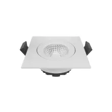 DILED LED Einbauleuchte 6 W – eckig, dimmbar, 230 V, Ø68 mm, 2700 K / 3000 K / Weiß / Stahl DILED LED Einbauleuchte 6 W – eckig, dimmbar, 230 V, Ø68 mm, 2700 K / 3000 K / Weiß / Stahl