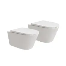 HOROW UG10R Wand-WC 53,9 cm – Weiß - 2er-Set HOROW UG10R Wand-WC 53,9 cm – Weiß - 2er-Set