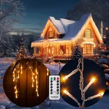 Regenlichterkette LED Warmweiß 10m Fernbedienung Regenlichterkette LED Warmweiß 10m Fernbedienung