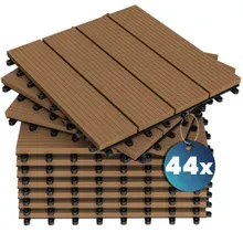 Casaria® WPC Fliesen 44er-Set Klassik Terrakotta - 30x30cm Casaria® WPC Fliesen 44er-Set Klassik Terrakotta - 30x30cm