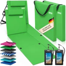 Strandmatte 2er-Set Grün 158x56x46cm gepolstert Strandmatte 2er-Set Grün 158x56x46cm gepolstert