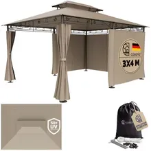 Pavillon Topas Taupe 3x4m UV-Schutz 50+ Pavillon Topas Taupe 3x4m UV-Schutz 50+