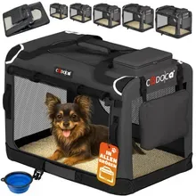 Cadoca® Hundebox faltbar S 50x34x36cm Anthrazit Cadoca® Hundebox faltbar S 50x34x36cm Anthrazit