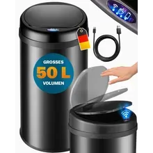 Sensor Mülleimer Schwarz Edelstahl 50L Sensor Mülleimer Schwarz Edelstahl 50L