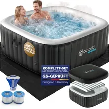 Whirlpool aufblasbar Schwarz eckig 4 Personen 20-42°C winterfest Whirlpool aufblasbar Schwarz eckig 4 Personen 20-42°C winterfest
