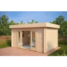 Holz-Gartenbüro “Jacob E” 4x3m | Kleines vorgefertigtes Garten-Sommerhaus | Selbstmontage oder Kauf mit Installationsoption Holz-Gartenbüro “Jacob E” 4x3m | Kleines vorgefertigtes Garten-Sommerhaus | Selbstmontage oder Kauf mit Installationsoption