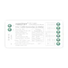 MiBoxer SR5 5-in-1 LED Controller – für einfarbige, CCT, RGB, RGBW & RGBCCT LED Streifen, 2,4 GHz Funk, 12–24 V, 12 A MiBoxer SR5 5-in-1 LED Controller – für einfarbige, CCT, RGB, RGBW & RGBCCT LED Streifen, 2,4 GHz Funk, 12–24 V, 12 A