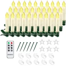 LED Weihnachtsbaumkerzen 30er-Set Warmweiß Fernbedienung LED Weihnachtsbaumkerzen 30er-Set Warmweiß Fernbedienung
