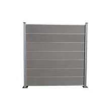 Komplettset WPC Zaun / Sichtschutz / Steckzaun, grau 1860 mm (Höhe) x 20 mm (Stärke) x 1800 (Breite) mm, Zaunhöhe inkl. Mittelleiste, Start und Abschlussprofil (Komplettset Serie WoodoCasablanca ohne Pfosten) Komplettset WPC Zaun / Sichtschutz / Steckzaun, grau 1860 mm (Höhe) x 20 mm (Stärke) x 1800 (Breite) mm, Zaunhöhe inkl. Mittelleiste, Start und Abschlussprofil (Komplettset Serie WoodoCasablanca ohne Pfosten)