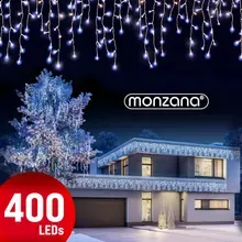 monzana® Regenlichterkette LED Weihnachten Kaltweiß 15m monzana® Regenlichterkette LED Weihnachten Kaltweiß 15m