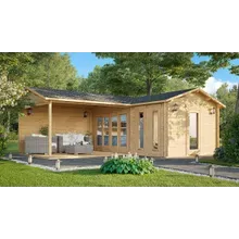 Eck-Gartenhaus “Hansa Corner B” 7x5m | Eck-Gartenhaus aus Holz | Großes Gartenhaus mit 6x8m Außenmaß | Gartenhaus mit Terrasse Eck-Gartenhaus “Hansa Corner B” 7x5m | Eck-Gartenhaus aus Holz | Großes Gartenhaus mit 6x8m Außenmaß | Gartenhaus mit Terrasse