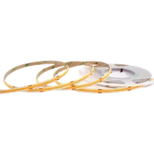 COB LED Streifen 8 mm – 480 LEDs/m, 24V, 10W/m, 921 lm/m, 5m – Gelb, IP33, punktfrei COB LED Streifen 8 mm – 480 LEDs/m, 24V, 10W/m, 921 lm/m, 5m – Gelb, IP33, punktfrei
