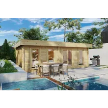 Großes Gartenhaus „Hansa E” 7x4m | Großer isolierter Gartenraum – 28m² | Holzhütte | Outdoor-Blockgebäude | Hochwertiges Gartenhaus Großes Gartenhaus „Hansa E” 7x4m | Großer isolierter Gartenraum – 28m² | Holzhütte | Outdoor-Blockgebäude | Hochwertiges Gartenhaus
