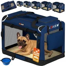 Cadoca® Hundebox faltbar M 60x42x44cm Blau Cadoca® Hundebox faltbar M 60x42x44cm Blau