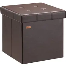 Sitzhocker Braun Kunstleder 38x38x38cm faltbar Sitzhocker Braun Kunstleder 38x38x38cm faltbar