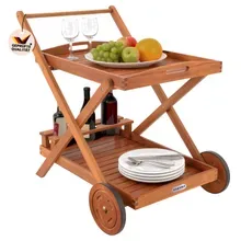 Servierwagen mit Rollen Akazienholz FSC®-zertifiziert Servierwagen mit Rollen Akazienholz FSC®-zertifiziert