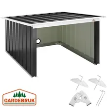 Mähroboter Garage Anthrazit Metall 89x90x54cm Mähroboter Garage Anthrazit Metall 89x90x54cm