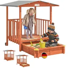 Spielwerk® Sandkasten Merle UV-Schutz 50+ überdachte Spielveranda Spielwerk® Sandkasten Merle UV-Schutz 50+ überdachte Spielveranda