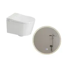 HOROW S70 Smart Wand-WC - WC & Spiegel Set HOROW S70 Smart Wand-WC - WC & Spiegel Set