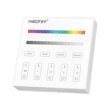MiBoxer B3 LED Wandfernbedienung Weiß – für RGB & RGBW LED Streifen, 2,4 GHz Funk, 4 Zonen MiBoxer B3 LED Wandfernbedienung Weiß – für RGB & RGBW LED Streifen, 2,4 GHz Funk, 4 Zonen
