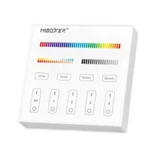 MiBoxer B4 LED Wandfernbedienung Weiß – für RGB, RGBW & RGBCCT LED Streifen, 2,4 GHz Funk, 4 Zonen MiBoxer B4 LED Wandfernbedienung Weiß – für RGB, RGBW & RGBCCT LED Streifen, 2,4 GHz Funk, 4 Zonen