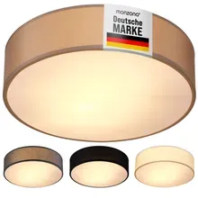 Deckenlampe Taupe Stoff Ø38cm Deckenlampe Taupe Stoff Ø38cm
