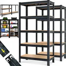 monzana® Schwerlastregal 2er-Set Schwarz 180x90x40cm pulverbeschichtet je 875kg monzana® Schwerlastregal 2er-Set Schwarz 180x90x40cm pulverbeschichtet je 875kg