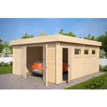 Große Holzgarage “Hansa D” 5x6m | Garage mit Doppeltür aus Holz | Holzgarage als Bausatz | Fertiggarage kaufen Große Holzgarage “Hansa D” 5x6m | Garage mit Doppeltür aus Holz | Holzgarage als Bausatz | Fertiggarage kaufen