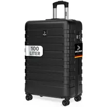 Deuba® Hartschalenkoffer New York Schwarz 100L Rollen 360º ABS Deuba® Hartschalenkoffer New York Schwarz 100L Rollen 360º ABS