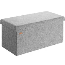 Casaria® Sitzbank Grau 80x40x40cm MDF faltbar Casaria® Sitzbank Grau 80x40x40cm MDF faltbar