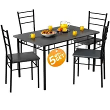 Casaria® Sitzgruppe Leo 5-tlg Anthrazit Casaria® Sitzgruppe Leo 5-tlg Anthrazit