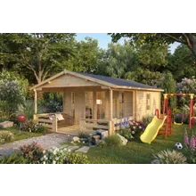Gartenhaus mit Veranda “Henry” 4x6m | Gartenhaus mit Veranda 4x6m für die ganzjährige Nutzung Gartenhaus mit Veranda “Henry” 4x6m | Gartenhaus mit Veranda 4x6m für die ganzjährige Nutzung