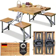 Campingtisch Holz Alu für 4 Personen klappbar Campingtisch Holz Alu für 4 Personen klappbar