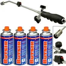 Deuba® Unkrautbrenner + 4 Butangaskartuschen Deuba® Unkrautbrenner + 4 Butangaskartuschen