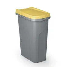 Casaria® Mülleimer Grau/Gelb Kunststoff 25L Casaria® Mülleimer Grau/Gelb Kunststoff 25L