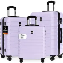 Hartschalenkoffer New York Set 3-tlg Pastelllila Rollen 360º ABS Hartschalenkoffer New York Set 3-tlg Pastelllila Rollen 360º ABS