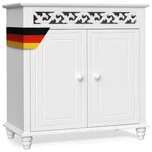 Casaria® Kommode Schlafzimmer Landhaus Weiß mit Einlegeboden 2 Türen 76x65x35cm Casaria® Kommode Schlafzimmer Landhaus Weiß mit Einlegeboden 2 Türen 76x65x35cm