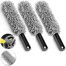 monzana® Felgen-Reinigungsbürste 3er-Set Grau Microfaser 34cm monzana® Felgen-Reinigungsbürste 3er-Set Grau Microfaser 34cm