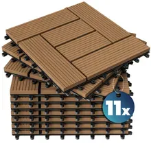Casaria® WPC Fliesen 11er-Set Mosaik Terrakotta - 30x30cm Casaria® WPC Fliesen 11er-Set Mosaik Terrakotta - 30x30cm